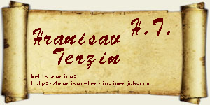 Hranisav Terzin vizit kartica